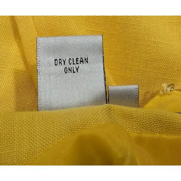 Vintage 90s Dress Yellow Sleeveless Lined Misses Size 8 Dress Barn - Picture 6 of 6